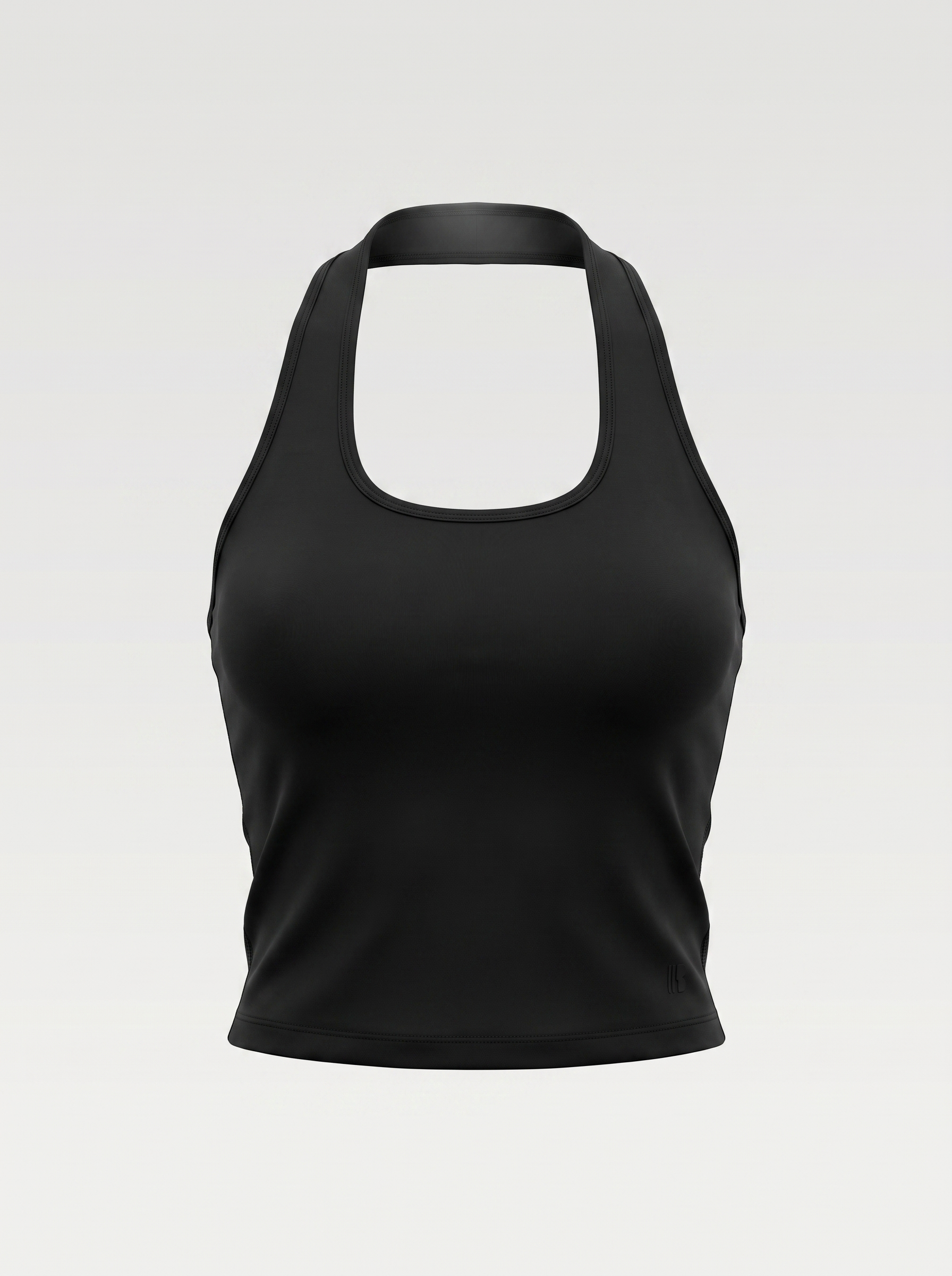 Sculpt Halter Top - Jet Black