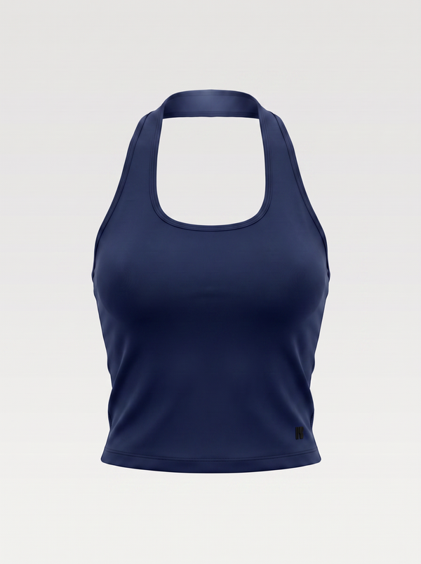 Sculpt Halter Top - Midnight Navy