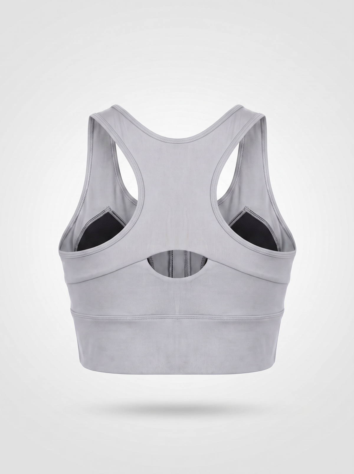 Zip-Up Sports Bra - Cloud Grey