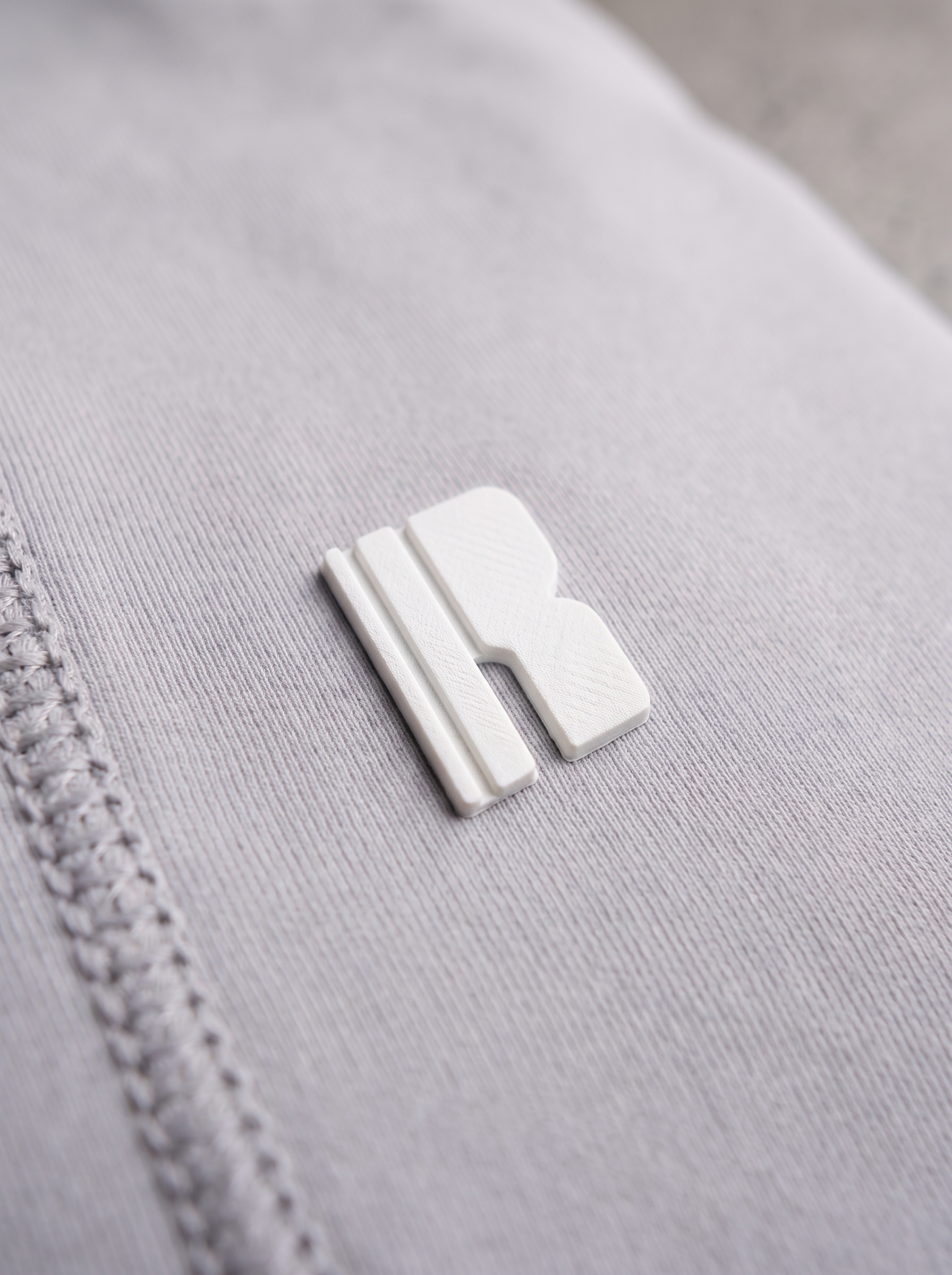 Zip-Up Sports Bra - Cloud Grey