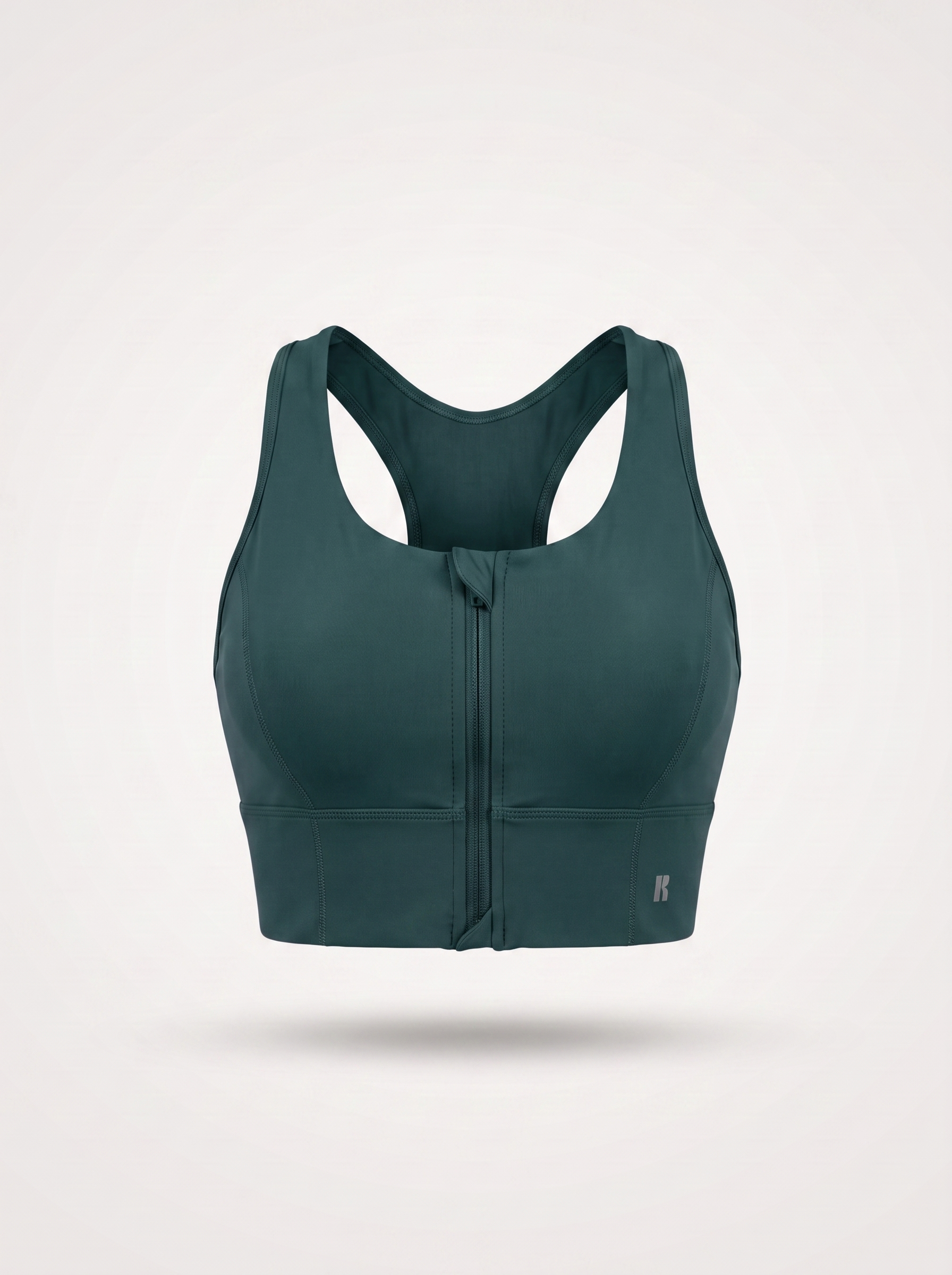 Zip-Up Sports Bra - Deep Forest