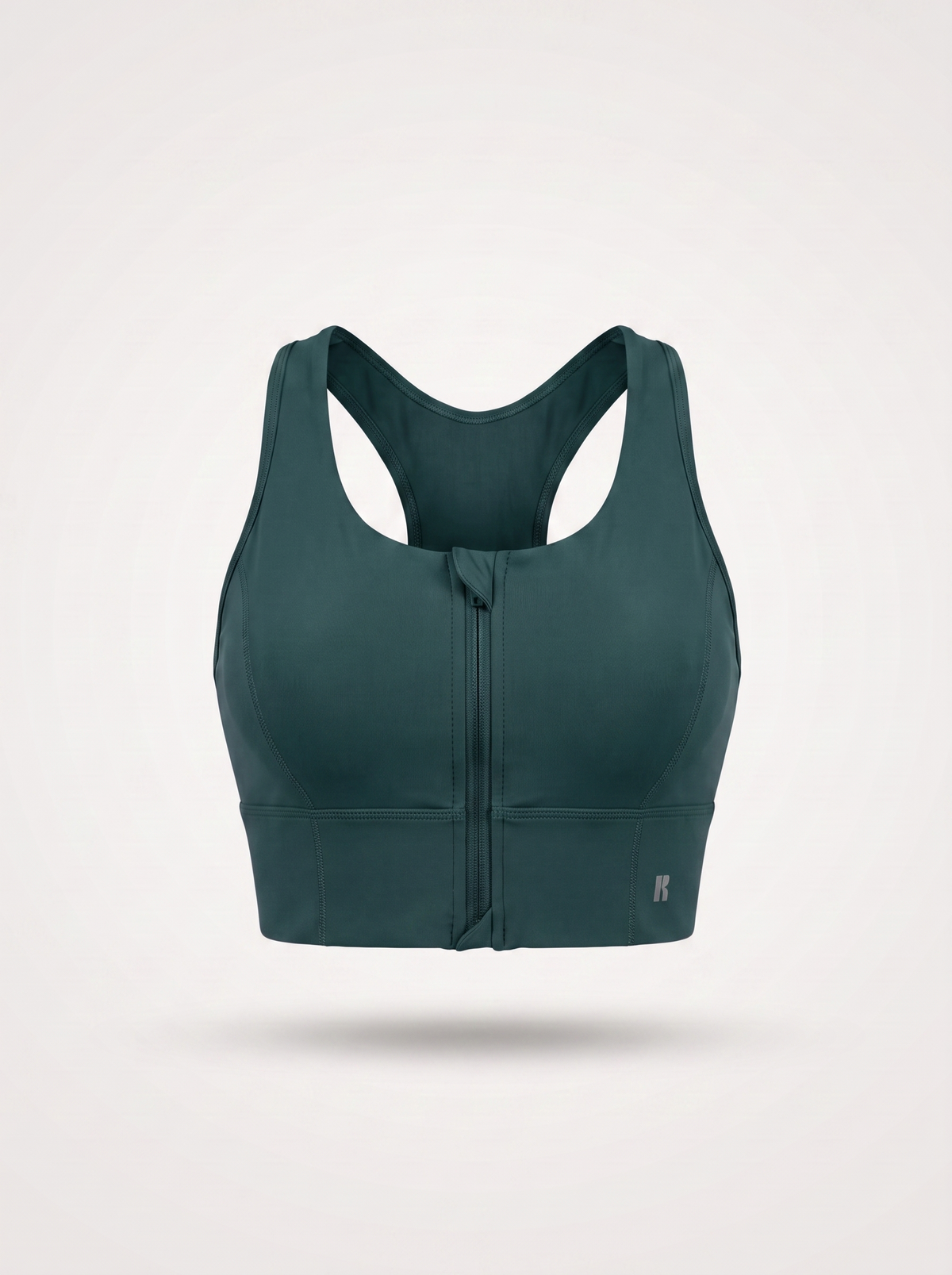 Zip-Up Sports Bra - Deep Forest