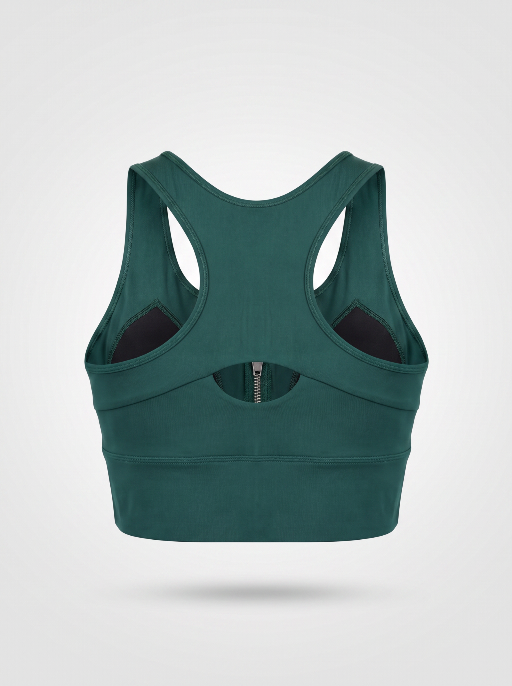 Zip-Up Sports Bra - Deep Forest