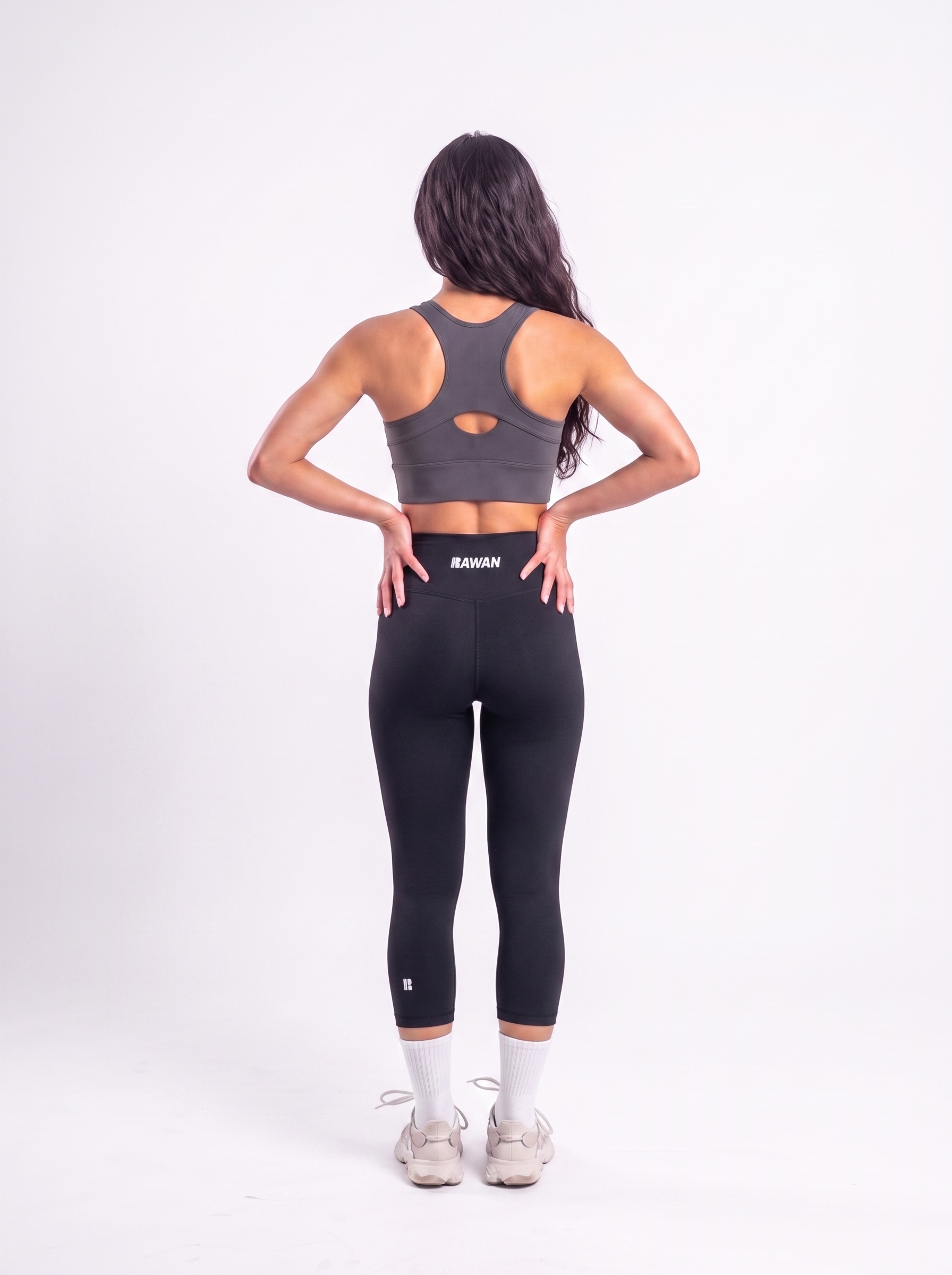 Zip-Up Sports Bra - Anthracite